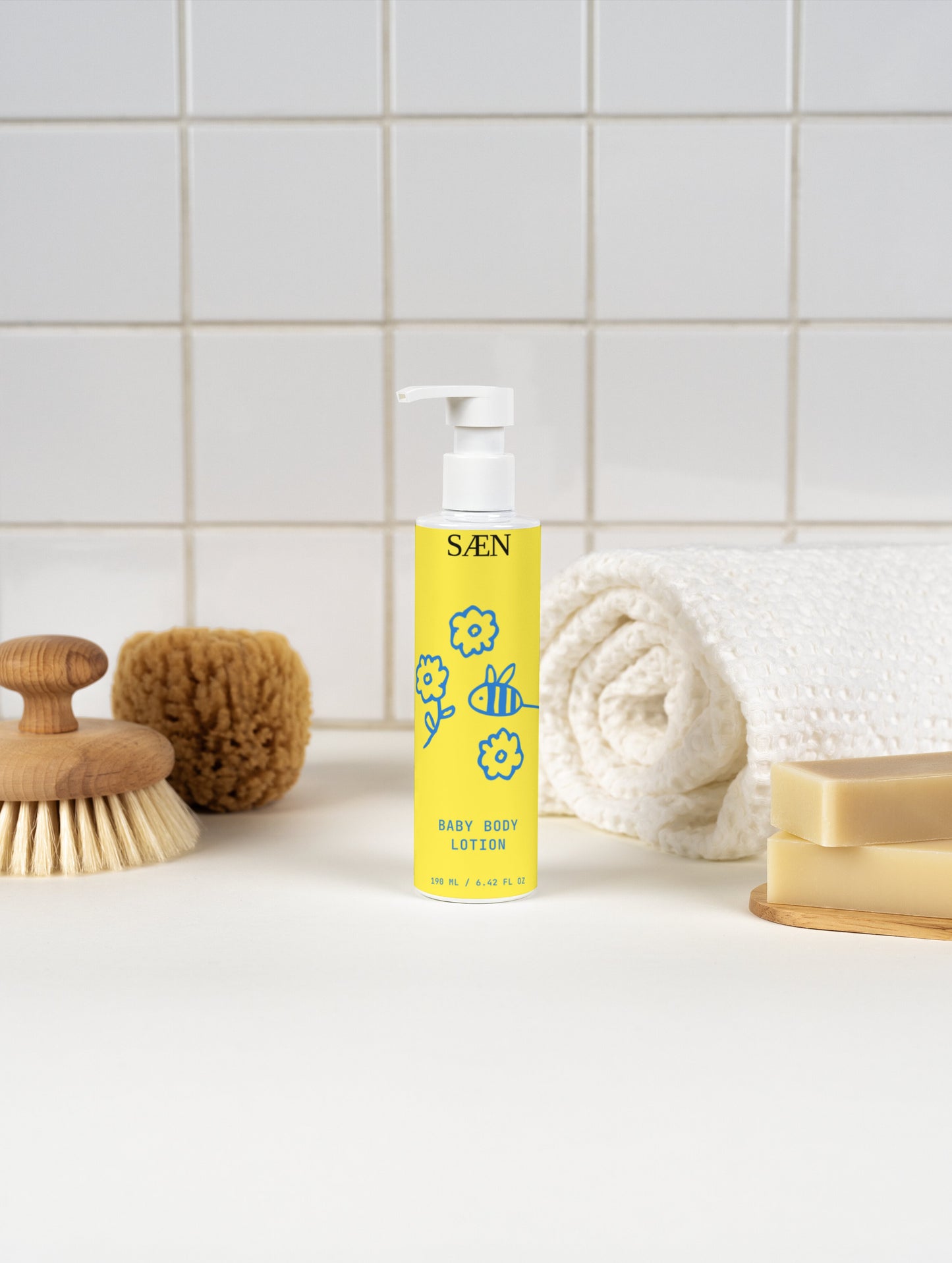 Baby body lotion by Selfnamed, showing a gentle, soothing lotion bottle designed for sensitive baby skin.