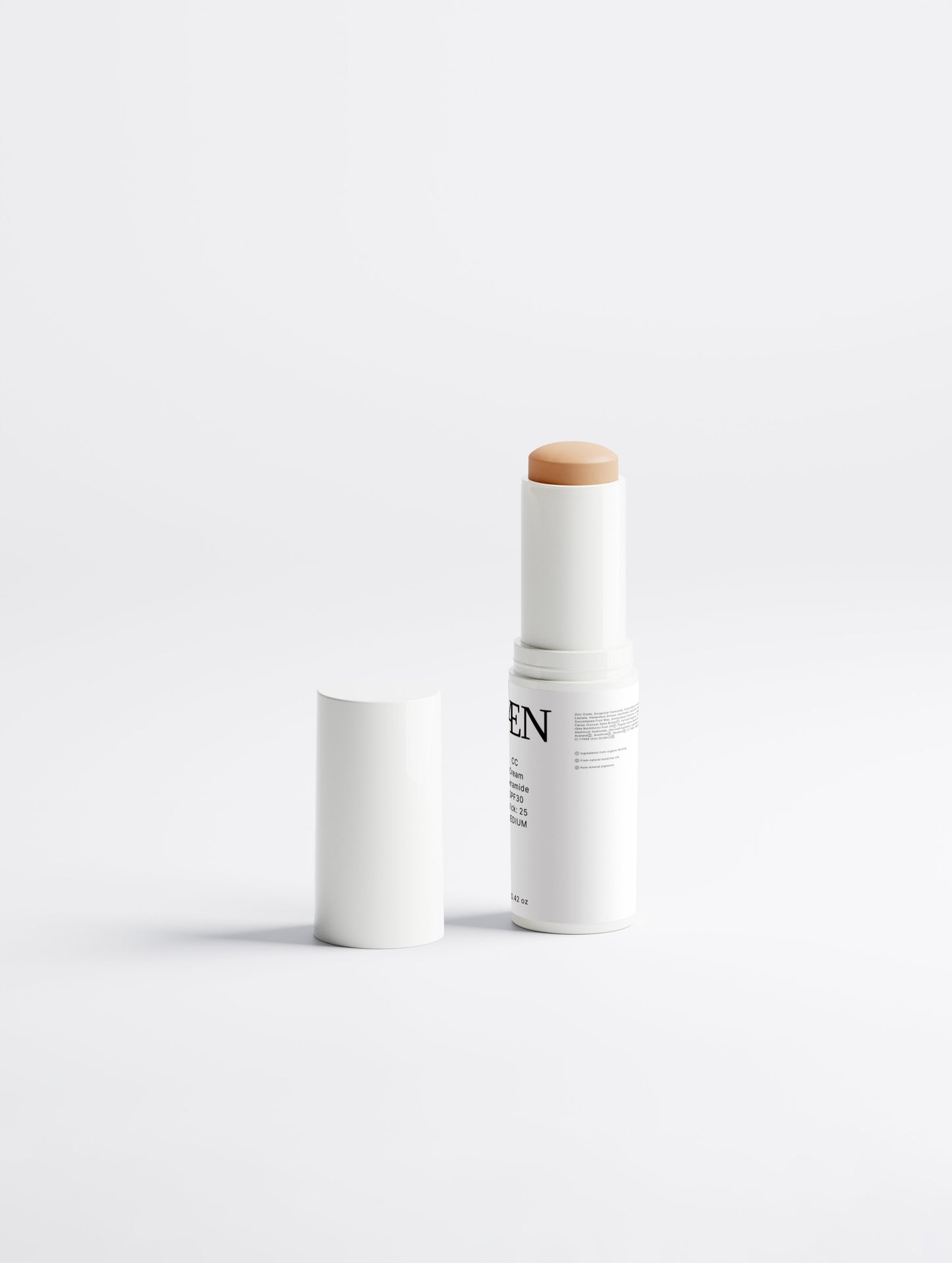 Selfnamed CC Cream Ceramide SPF30 Stick in medium shade, featuring a convenient stick format with smooth, nourishing coverage.