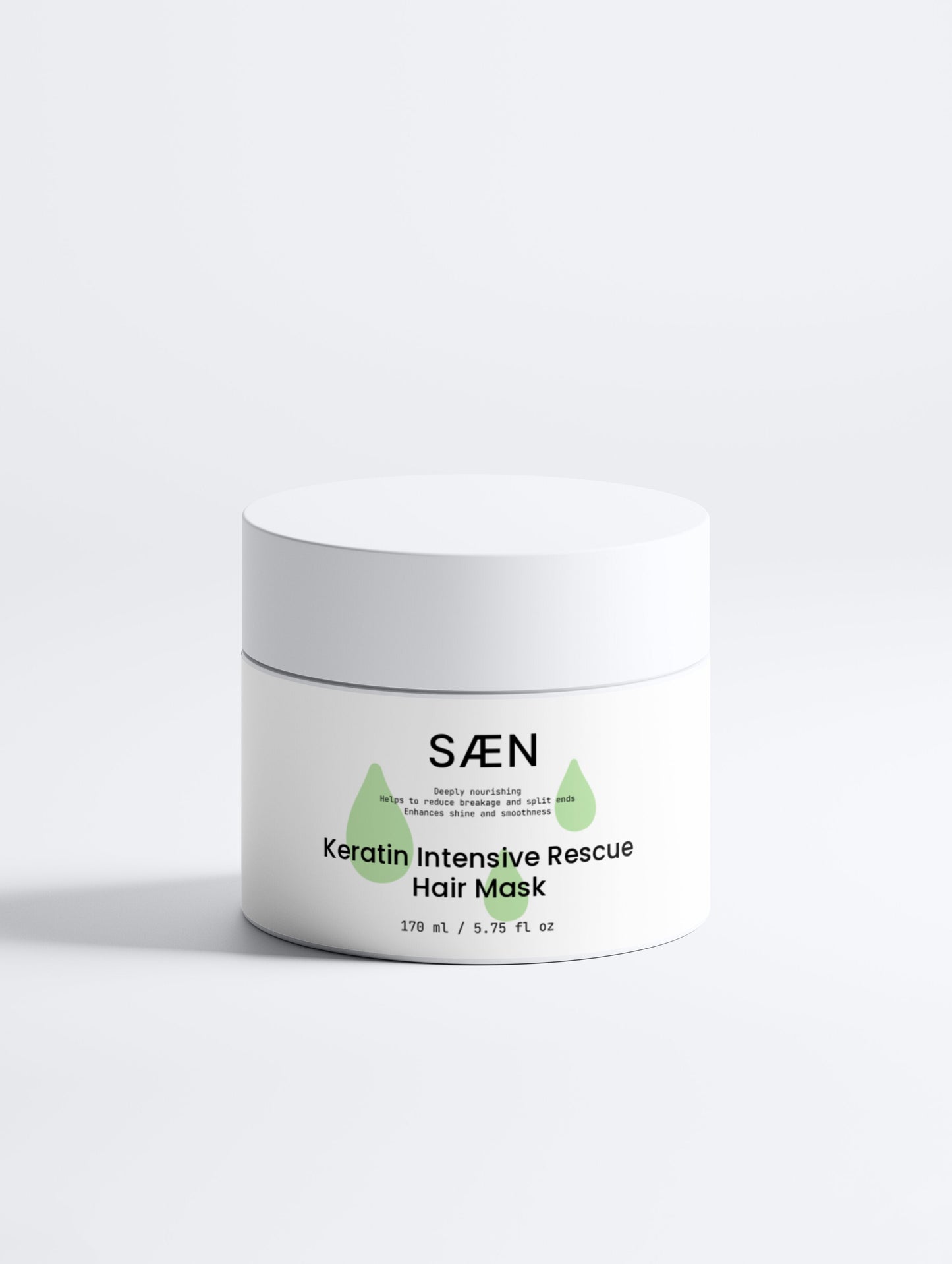 Selfnamed Keratin Intensive Rescue Hair Mask in a jar, showing creamy texture and nourishing ingredients for damaged hair repair.