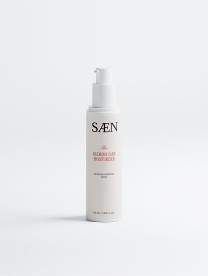 Selfnamed Blemish Care Moisturiser in a white tube, designed to reduce blemishes and hydrate skin effectively.