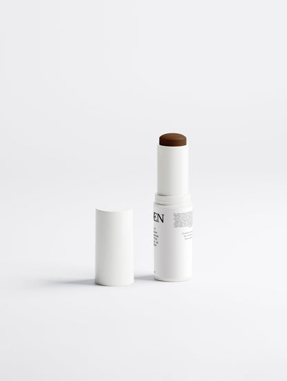 Selfnamed CC Cream Ceramide SPF30 Stick in Deep shade, showing a sleek, portable skincare stick with product label and deep color.