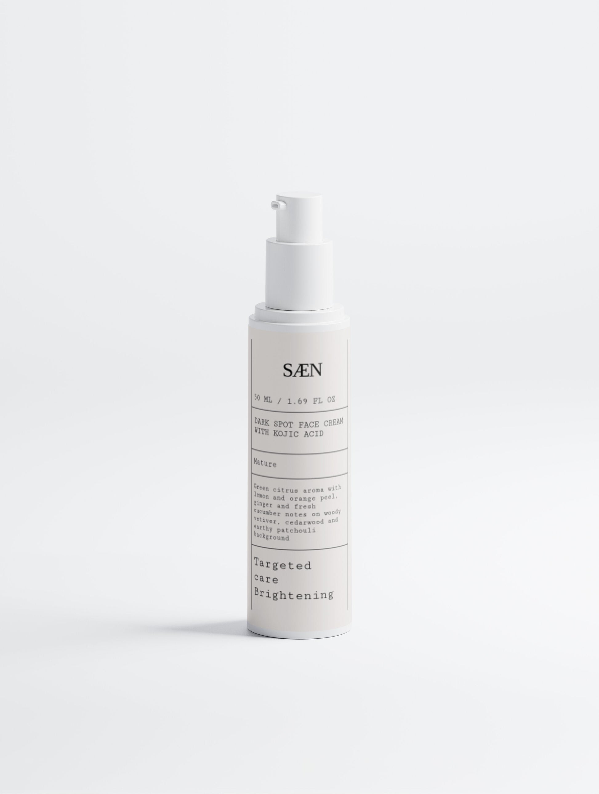 Selfnamed dark spot face cream with kojic acid, showing the cream tube next to a skincare jar on a neutral background.