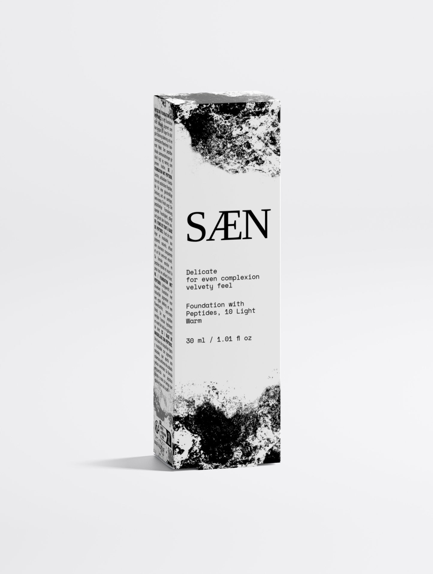 Selfnamed Foundation with Peptides in 10 Light Warm, a smooth liquid foundation with a warm light tone and peptide skincare benefits.