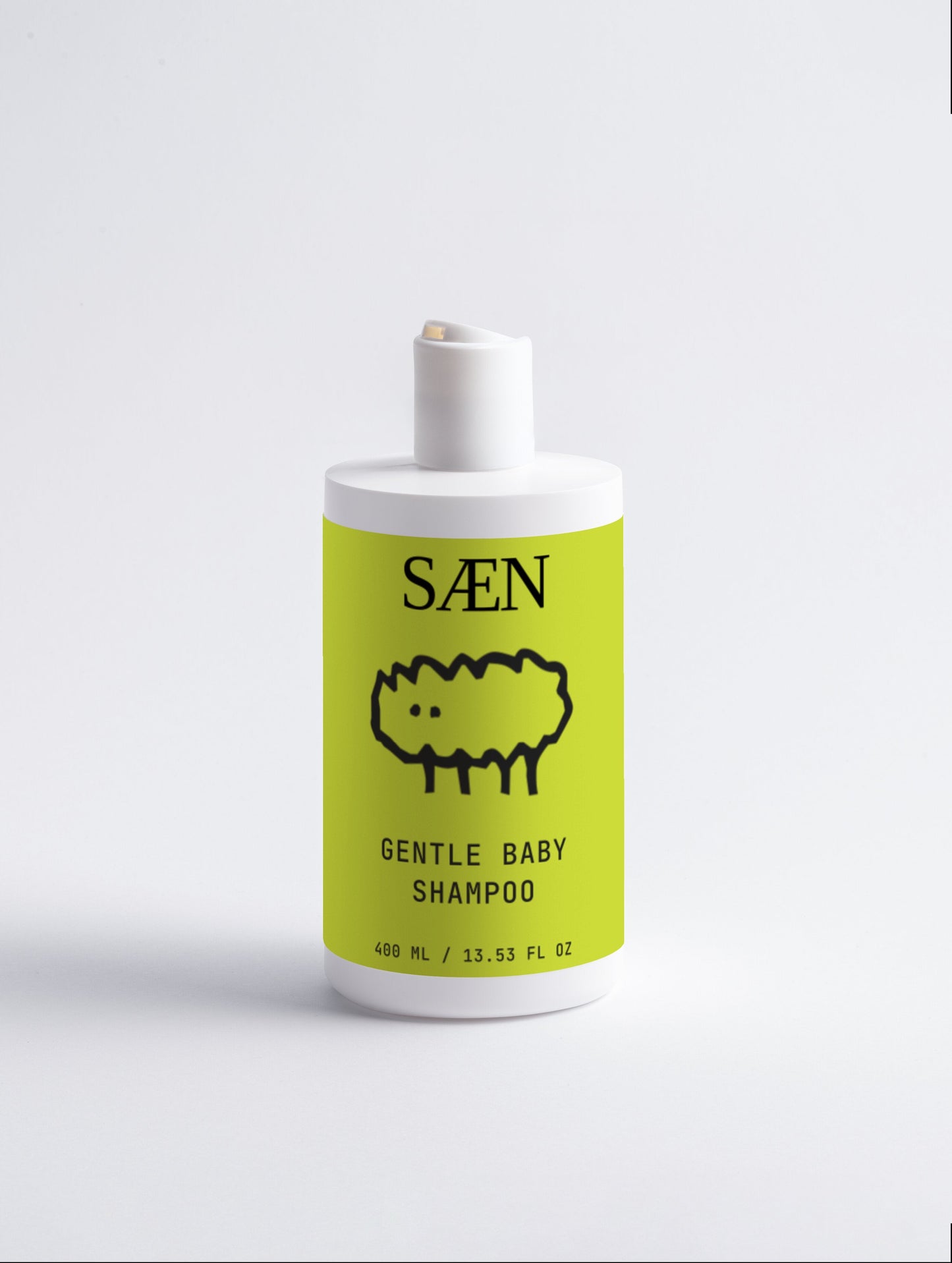 Bottle of Selfnamed Gentle Baby Shampoo with soft, tear-free formula and gentle floral scent, suitable for delicate baby skin.