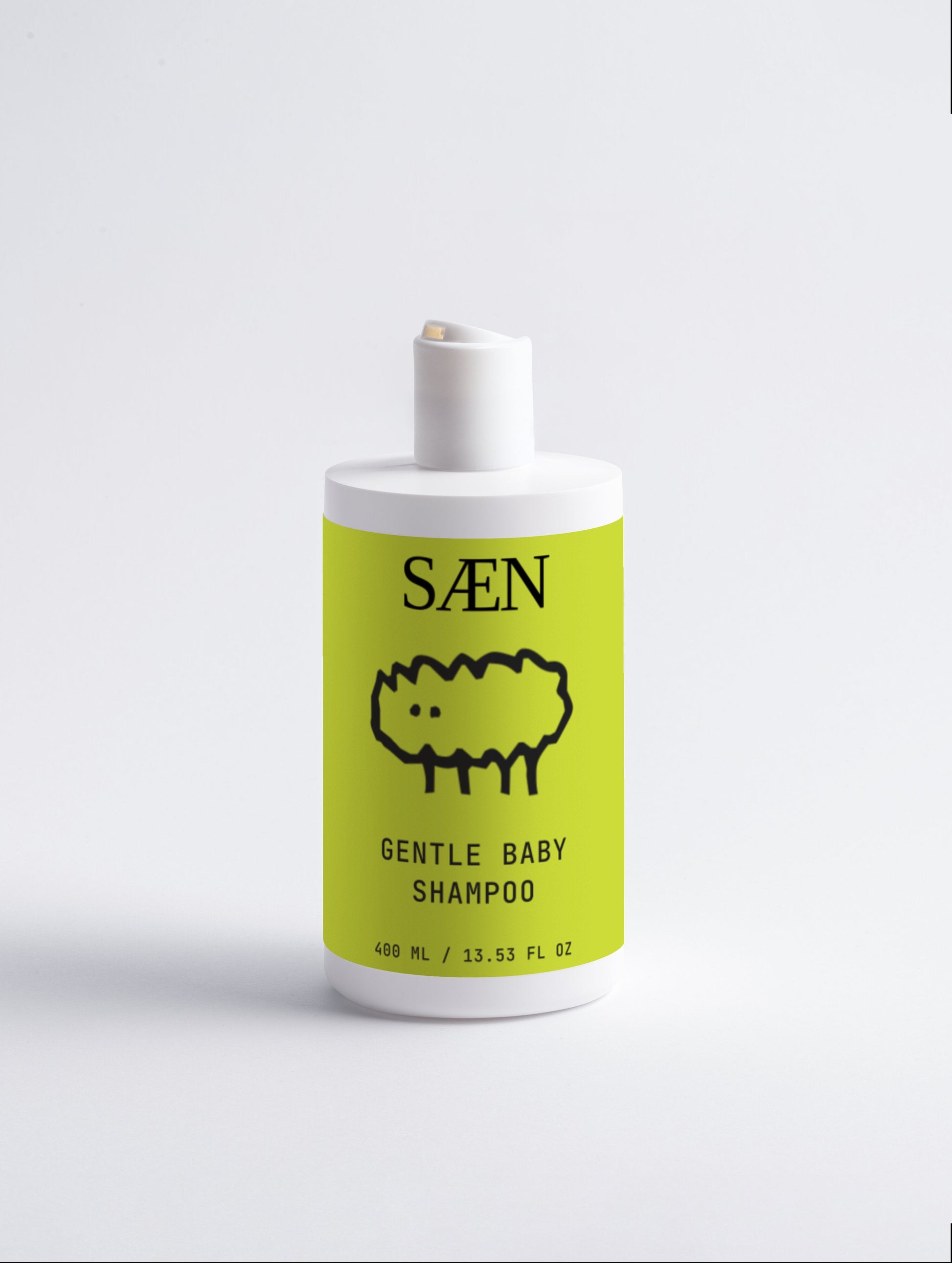 Bottle of Selfnamed Gentle Baby Shampoo with soft, tear-free formula and gentle floral scent, suitable for delicate baby skin.