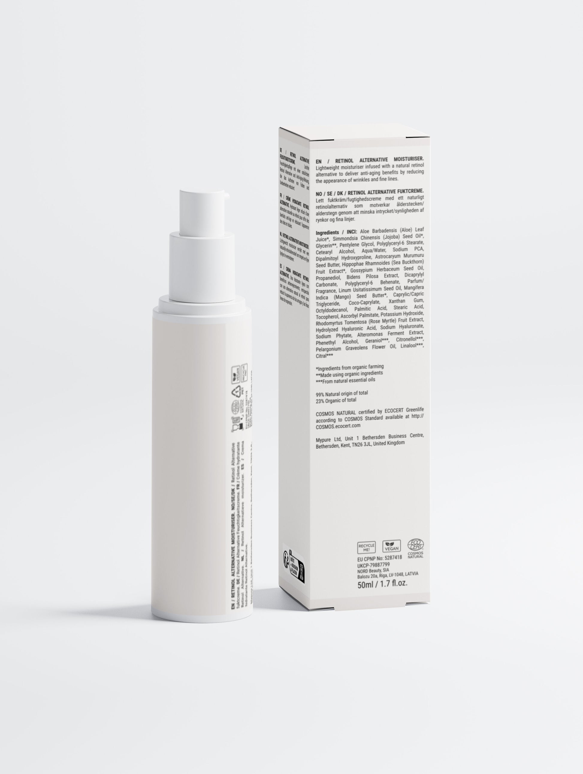 Selfnamed Retinol Alternative Moisturiser in a jar, nourishing skincare with botanical ingredients for smooth, hydrated skin